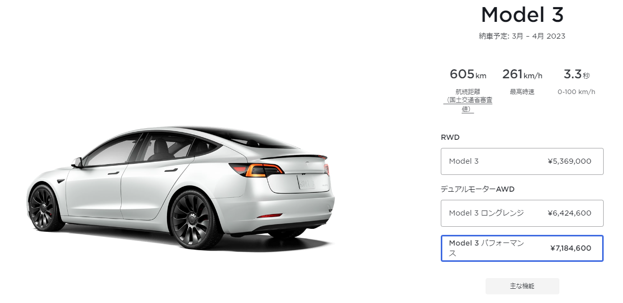 Tesla Model3 2023値上げ　ELECTRICLIFE エレクトリックライフ