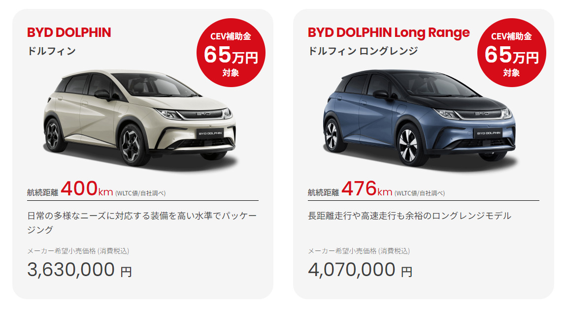 BYD DOLPHIN ドルフィン ELECTRICLIFE エレクトリックライフ